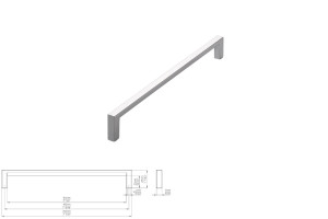 Uchwyt meblowy SIRO 2108-200ZN1 chrom połysk