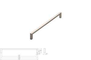 Uchwyt meblowy SIRO 2108-232ZN21 efekt stali nierdzewnej