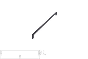 Uchwyt meblowy SIRO 2108-328PB12 czarny matowy