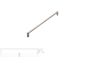 Uchwyt meblowy SIRO 2108-328ZN21 efekt stali nierdzewnej