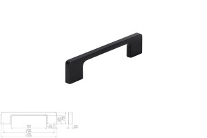 Uchwyt meblowy SIRO 2027-140PB12 czarny matowy