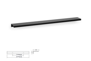 Uchwyt meblowy VIEFE 0518 WAY czarny mat 0518736L09