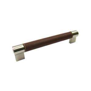 Uchwyt meblowy SIRO H170-182LS8ZN21 skóra brązowa/efekt stali nierdzewnej