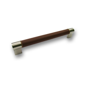 Uchwyt meblowy SIRO H170-214LS8ZN21 skóra brązowa/efekt stali nierdzewnej