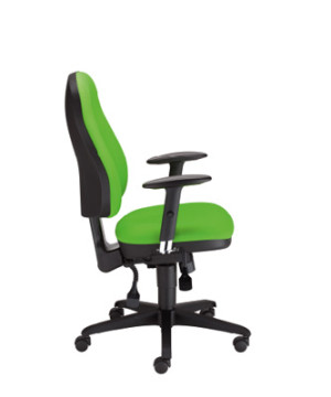ERGONOMICZNE Nowy Styl Krzesło OFFIX TS25 R15G-3-CR SYNCROIBRA- tapicerka SEMPRE SM-01 czarna, kólka do pow. twardych SHH