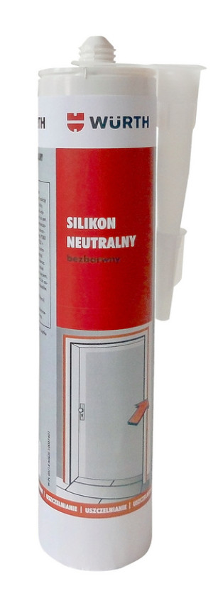 Uszczelniacz silikonowy neutralny WURTH SILIKON NEUTRALNY BEZBARWNY 310 ML