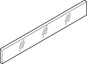 Szklany element dekoracyjny do szuflady Blum Tandembox Antaro NL=500mm, zamiennik Blum Z37R467D