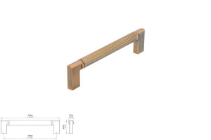 Uchwyt meblowy SIRO 2457-142ZN79ZN79 stary mosiądz szczotkowany