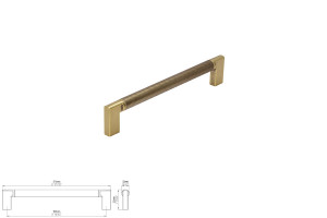 Uchwyt meblowy SIRO 2457-174ZN83ZN83 antyczne złoto