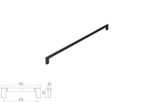 Uchwyt meblowy SIRO 2457-494PB12PB12 czarny matowy