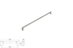 Uchwyt meblowy SIRO 2457-494ZN27ZN27 efekt stali szlachetnej