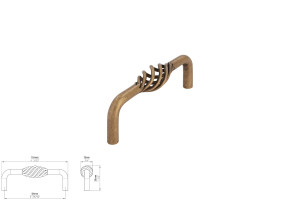 Uchwyt meblowy SIRO 1304-104ZN10 stary mosiądz