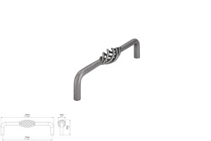 Uchwyt meblowy SIRO 1304-136ZN9 antyczna cyna