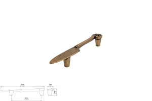 Uchwyt meblowy SIRO 1053-140ZN10 stary mosiądz