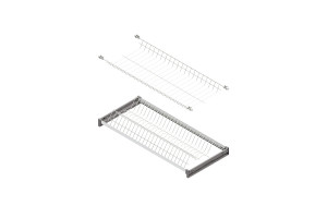 Ociekarka do naczyń LINIA VARIANT 1 (2023) z podstawą aluminiową 60 biała + profil pod plecówkę w komplecie REJS WE06.5726.01.010