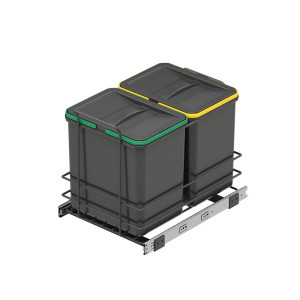 Kosz na śmieci podwójny 16L+16L antracyt, STARAX S-2579-A