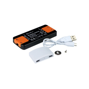 Oświetlenie meblowe TEO wyłącznik RF MOVE/DOOR, zestaw 1 pkt (sterownik + sensor) 12-24VDC, max 8A, SENSOR CZARNY, TEO-ZES-1P-CZ-01