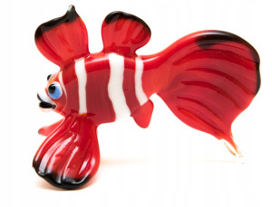 Szklana FIGURKA RYBKA NEMO rzeźba Prezent