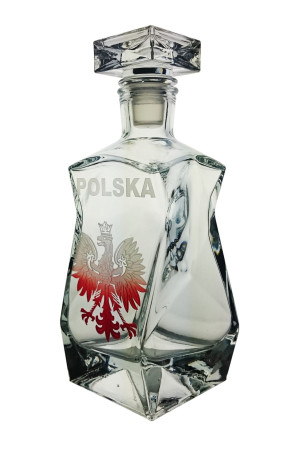 Karafka do whisky 750 ml Polska Orzeł Biało Czerwony