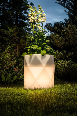  Geometryczna donica podświetlana Monumo Modena Light barwa
ciepła H:54