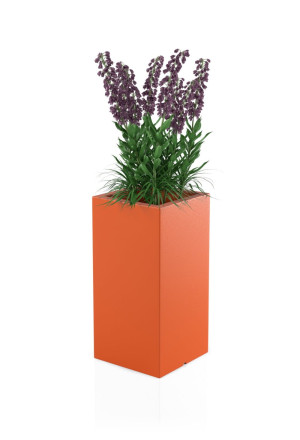  Wysoka kwadratowa donica Monumo Tower pot pomarańczowa pełna
pojemność H:70