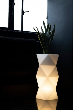  Podświetlana designerska donica Monumo Asti Light barwa
ciepła H:78