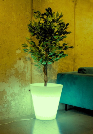  Niska okrągła donica Monumo Ovo Light żarówka RGB
H:50