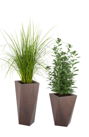  Zestaw 2 Eleganckich Donic Monumo Vaso H:72 & H:59
corten effect z wewnętrzną półką