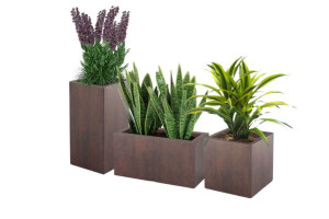  Zestaw 3 Prostokątnych Donic Monumo Tower & Lungo &
Pixel Pot H:40 corten effect pełna pojemność