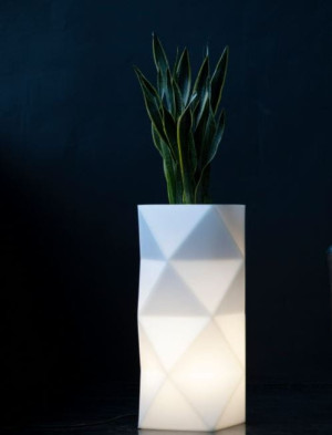  Podświetlana designerska donica Monumo Asti Light barwa
neutralna H:78