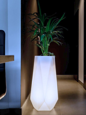  Wysoka donica podświetlana Monumo Siena Light barwa
neutralna H:75