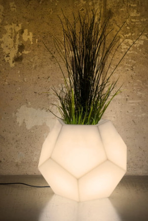  Donica świecąca Alma, zewnętrzna, światło ciepłe LED, wysokość 53 cm