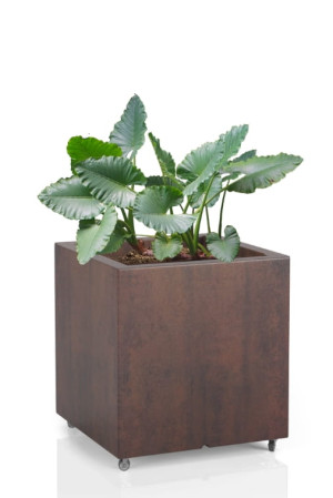  Kwadratowa donica na kółkach Monumo Pixel Pot corten effect
H:50
