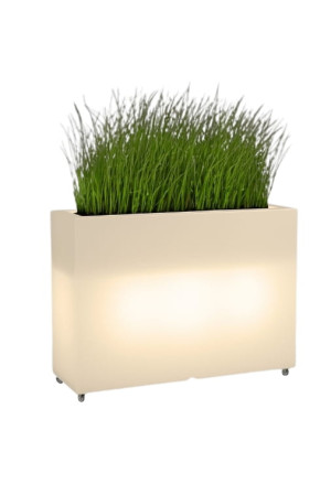  Doniczka LED Longerino, światło ciepłe, na kółkach, wysokość 70 cm