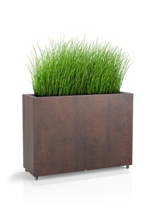  Donica prostokątna Longerino, Corten, zewnętrzna, na kółkach, 70cm