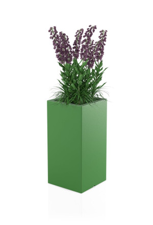  Wysoka kwadratowa donica Monumo Tower pot limonka z
wewnętrzną półką H:70