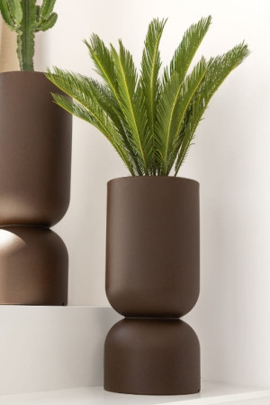 Kielich Donica Perfetto 65 cm do ogrodu corten effect z wewnętrzną półką Monumo