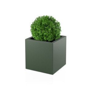  Kwadratowa Donica Monumo Pixel Pot butelkowa zieleń z
wewnętrzną półką H:50