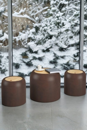  Zestaw siedziska & stolik Monumo Ambienti corten effect
2+1