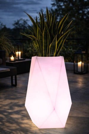  Wysoka donica podświetlana Monumo Volcano Light żarówka RGB
H:80
