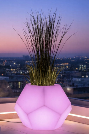  Designerska duża donica podświetlana Monumo Alma Light
żarówka RGB H:58