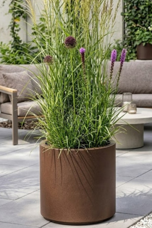  Donica okrągła Cavo, Monumo, ogrodowa, corten, wysokość 40 cm