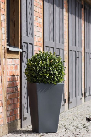  Smukła wysoka donica Monumo Slim line S antracyt z
wewnętrzną półką H:70
