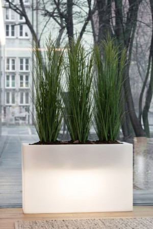  Donica świecąca Maxi, podłużna, 80x35x50, światło ciepłe LED