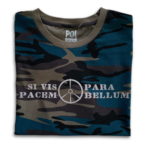 koszulka CHCESZ POKOJU, SZYKUJ SIĘ NA WOJNĘ camo