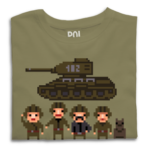 koszulka dziecięca czołg Rudy Czterej Pancerni i Pies Pixelart