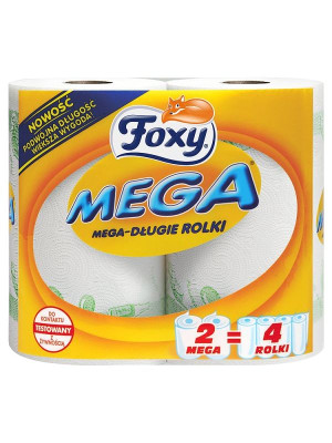 Foxy Ręcznik Papierowy Mega 2-warstwowy Celuloza (2 rolki)
