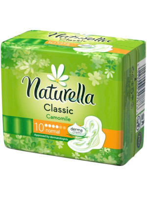 Naturella Classic Normal Camomile 10szt - zapachowe podpaski higieniczne ze skrzydełkami