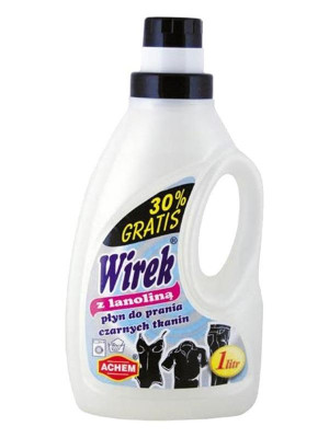 Wirek płyn do prania tkanin czarnych, 1 L, z lanoliną