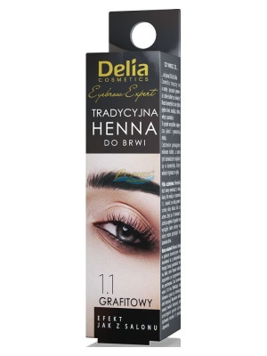 Delia henna do brwi tradycyjna, 1 szt, 1.1 grafitowy